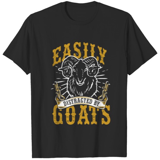 Discover Easily Distracted By Goat T-shirt