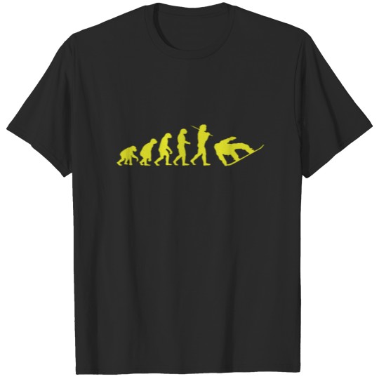 Discover Snowboarding evolution snow boarder cool T-shirt