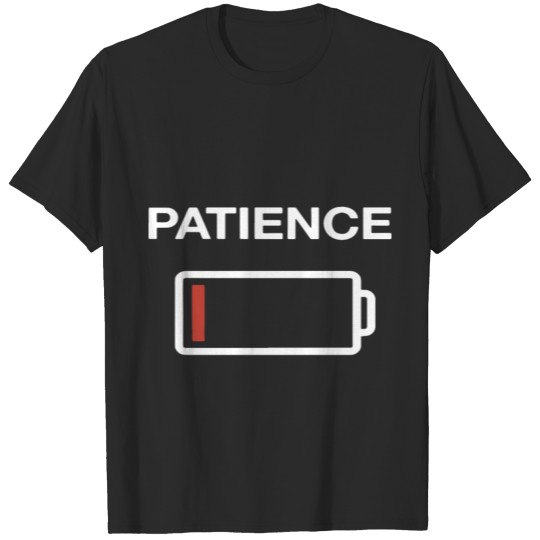 patience sleeve black and white shirt geek T-shirt