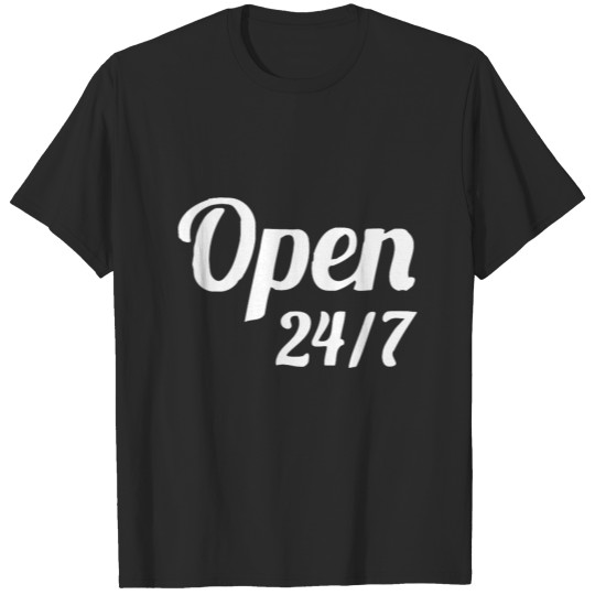 Discover Open Twenty Four Hours White T-shirt