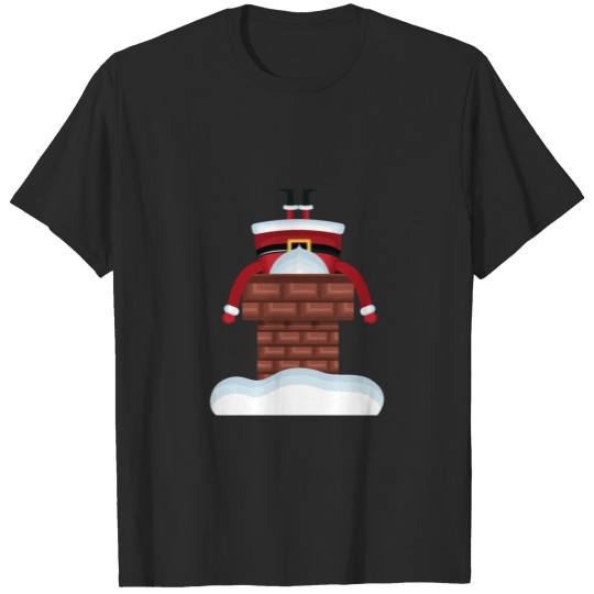 Discover Santa Stuck in the Fireplace T-shirt