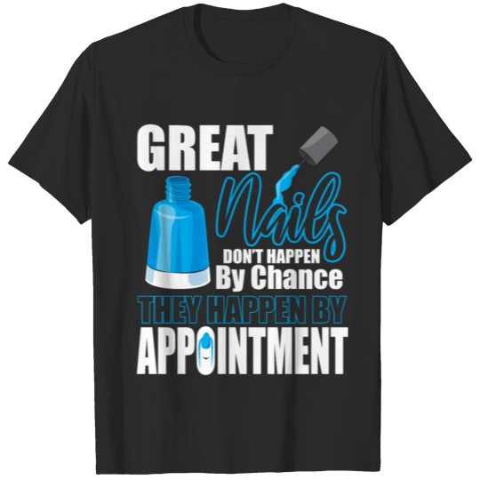 Discover Funny Nail Technician Gift for Nail Painter T-shirt