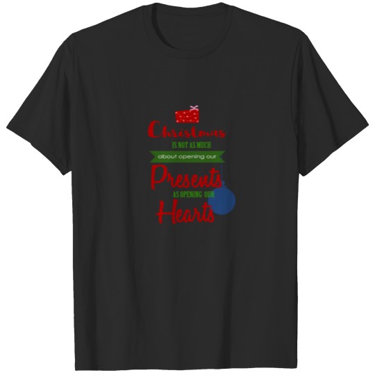 Discover Christmas opening Presents and Hearts T-shirt