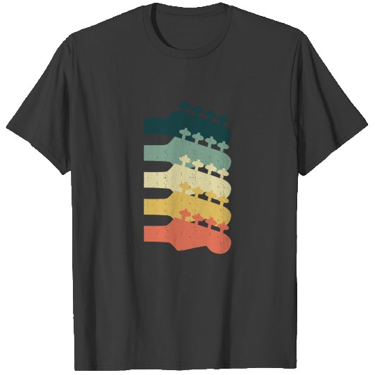 Vintage Electric Bass Guitar Gift Headstock T-shirt