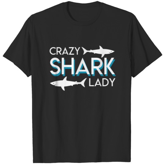 Discover Crazy Shark Lady Design Shark Lady Gifts T-shirt