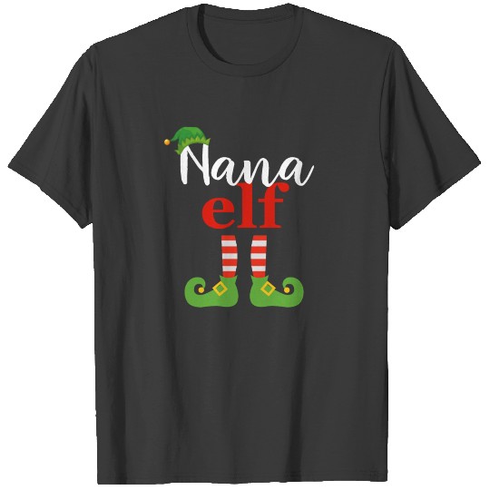 Nana Elf Shirt Christmas Funny T-shirt
