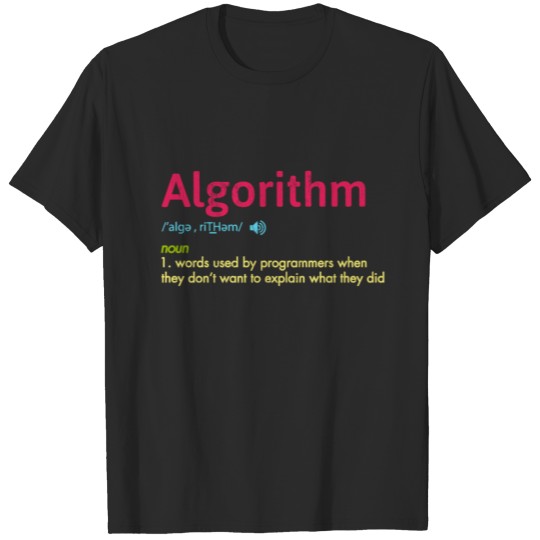 Funny Programmer Algorithm Men Women Kids Tees T-shirt