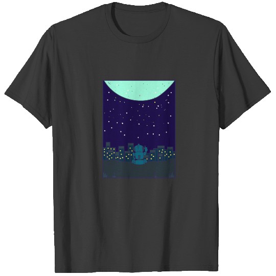 Discover Robot full moon universe star moon gift T-shirt