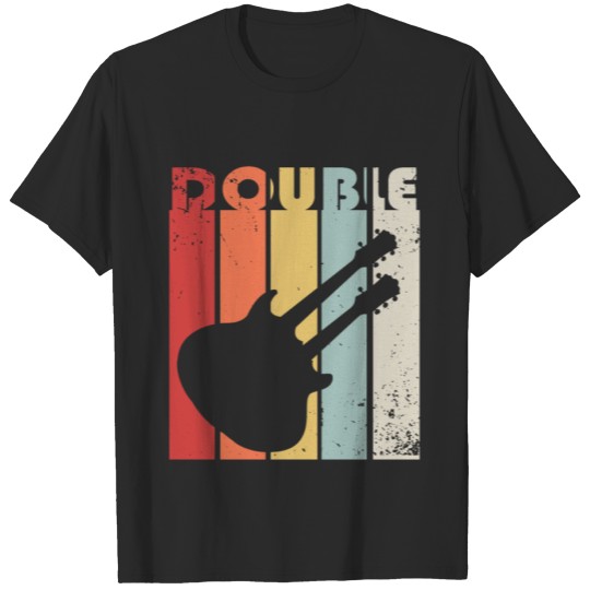 Discover Vintage Guitar Shirt Double Neck Guitar Gift Men T-shirt