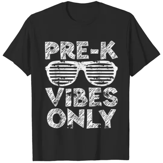 pre kinder vibes only funny back to school nerd ca T-shirt