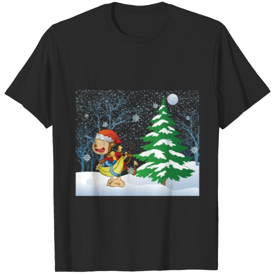 Discover Happy Monkey Christmas Gift banana T-shirt