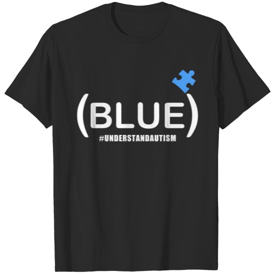 Discover Blue Understandautism White Puzzle Piece Autism T-shirt