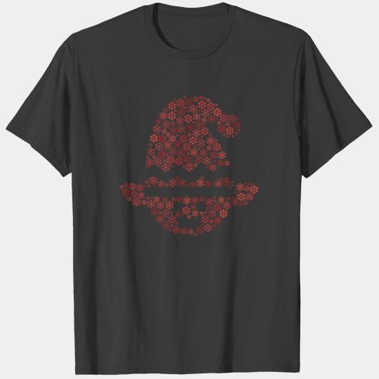 Snow Wordcloud of a elf form (red) T-shirt