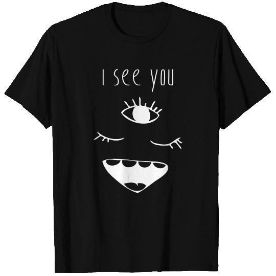 White laughing cyclops face as a gift idea T-shirt