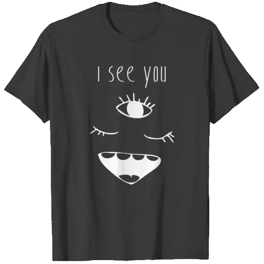 White laughing cyclops face as a gift idea T-shirt