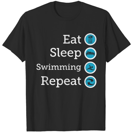 Discover Swimming Lifestyle Repeat Funny Gift T-shirt
