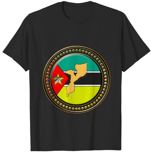 Discover Mozambique flag with map - Beautiful gift idea wit T-shirt