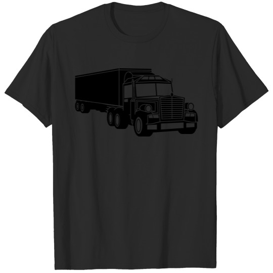 Discover black cool logo eat sleep drive repeat truck truck T-shirt