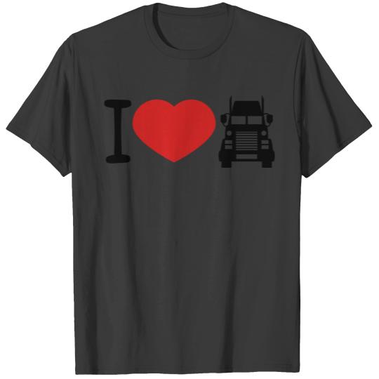 heartbeat pulse frequency truck truck wagon farmer T-shirt