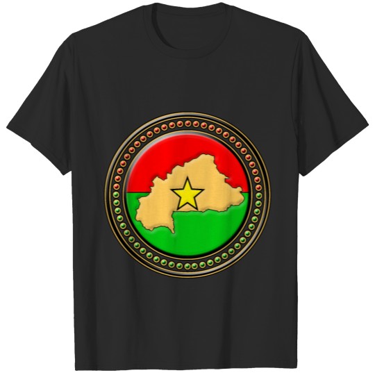 Discover Burkina Faso Flag map T-shirt