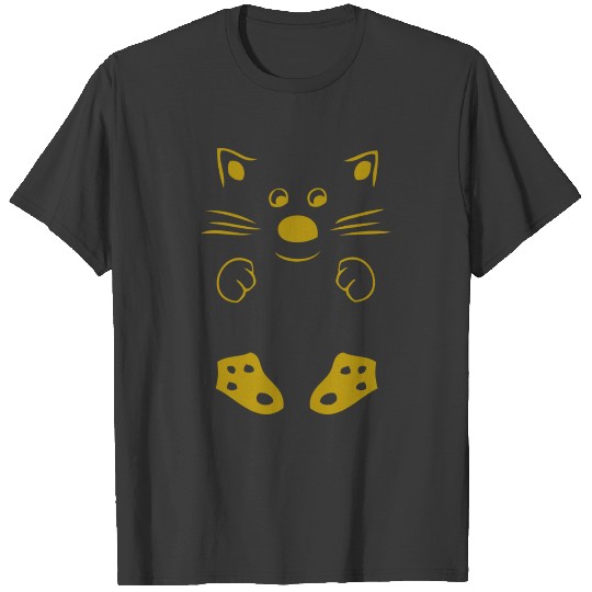 Awesome cat face with whiskers - gift idea present T-shirt
