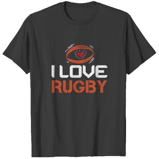 Discover I LOVE RUGBY | gift idea T-shirt