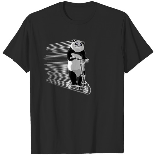 Discover Escooter Electroroller E-Roller Panda Bear T-shirt