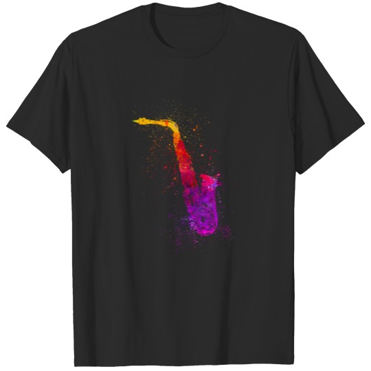 Discover saxophone colorful icon T-shirt