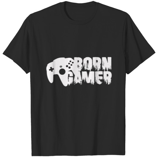 Discover Born Gamer Game Gaming Geschenk T-shirt