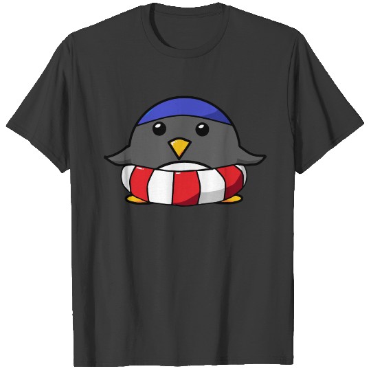 Lifebelt Penguin rubber ring boys girls kids T-shirt