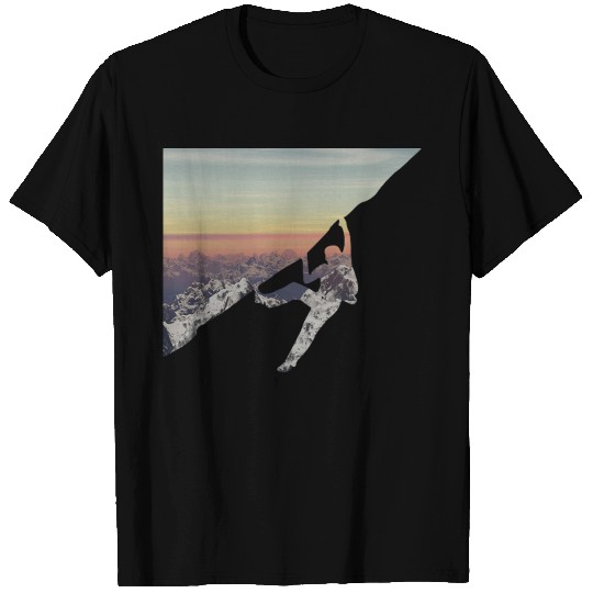 mountain range sunrise set T-shirt