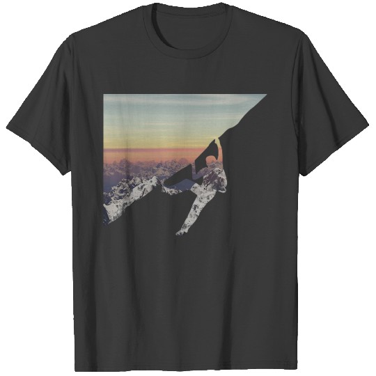 mountain range sunrise set T-shirt