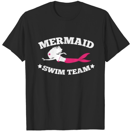 Discover Cute and Funny Mermaid Swim Team Gift Idea T-shirt