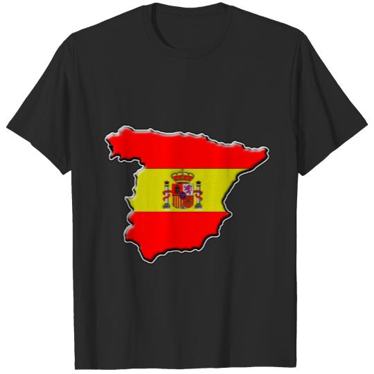 Discover Spain flag map T-shirt