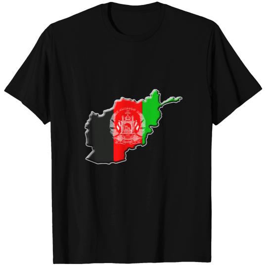 Afghanistan flag map T-shirt