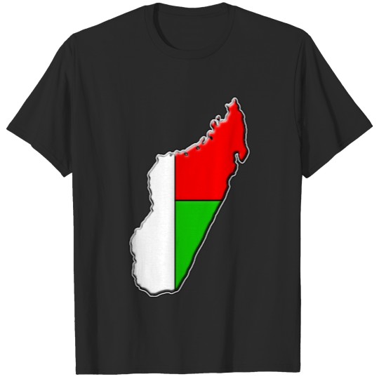 Discover Madagascar Flag Map T-shirt