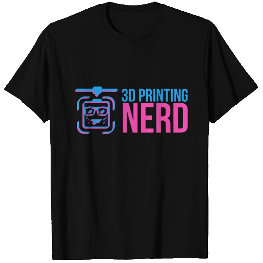 3D Printing Nerd 3D Printer Filament Pink Blue T-shirt