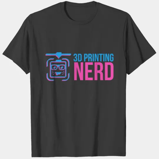 3D Printing Nerd 3D Printer Filament Pink Blue T-shirt