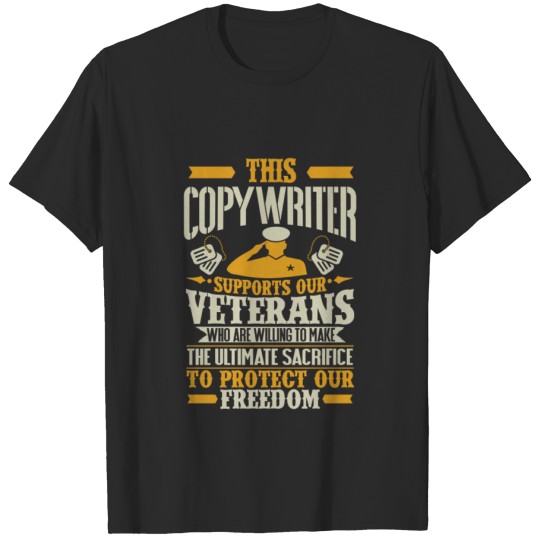 Copy Writer Vetran Protect Supports T-shirt
