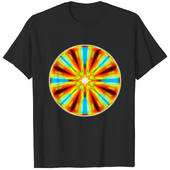 Discover Starburst circle in Bright Tie Dye Colors T-shirt