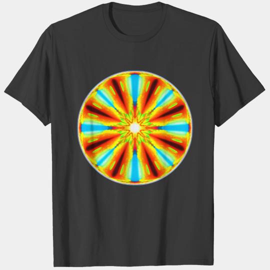 Starburst circle in Bright Tie Dye Colors T-shirt