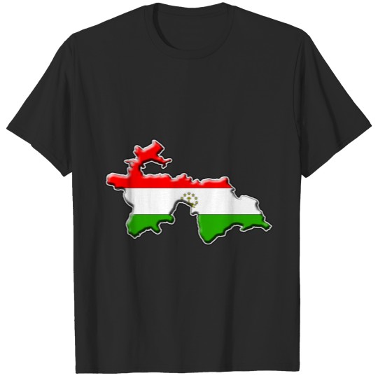 Discover Tajikistan Flag Map T-shirt