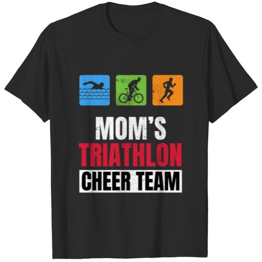 Discover Moms Triathlon Supporters Family Cheer T-shirt