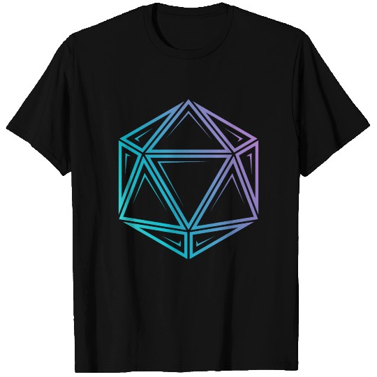 Tribal d20 fade - Dnd dungeons and dragons T-shirt