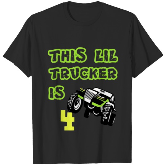 Discover Monster Truck Birthday 4 Year Old Gift T-shirt