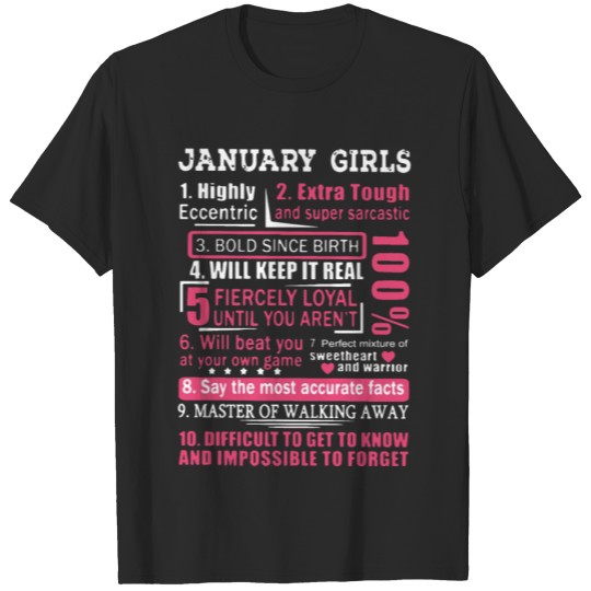 Discover january girl highly eccentric extra tough and supe T-shirt