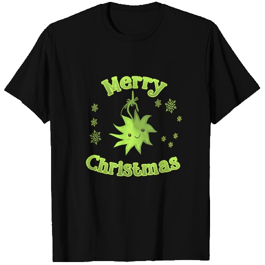 Poinsettia star Merry Christmas T-shirt