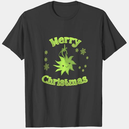 Poinsettia star Merry Christmas T-shirt