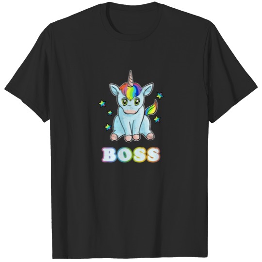 Discover Unicorn Boss Rainbow Girls Gift Birthday T-shirt