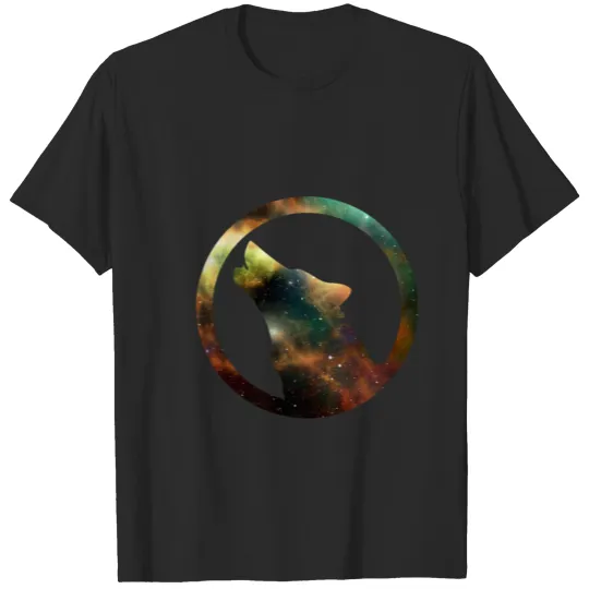 Galaxy wolf icon T-shirt